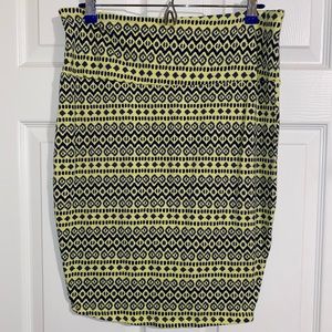 Neon print Pencil skirt (plus size 10)